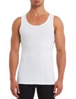 Chisel Cotton Singlet, 3-Pack, White product photo