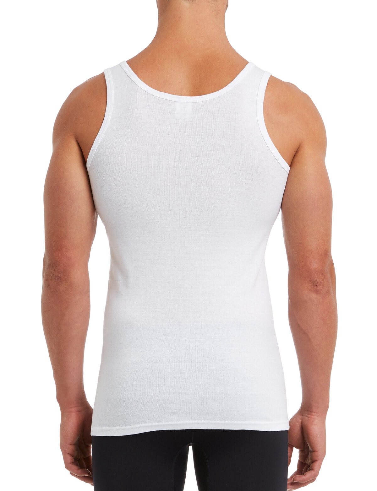 Chisel Cotton Singlet, 3-Pack, White - Underwear