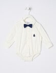 Teeny Weeny All Dressed Up Bodysuit Shirt, White product photo