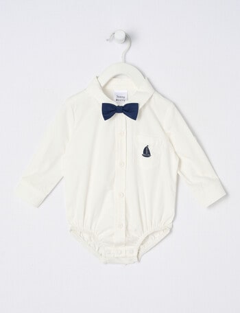 Teeny Weeny All Dressed Up Bodysuit Shirt, White product photo