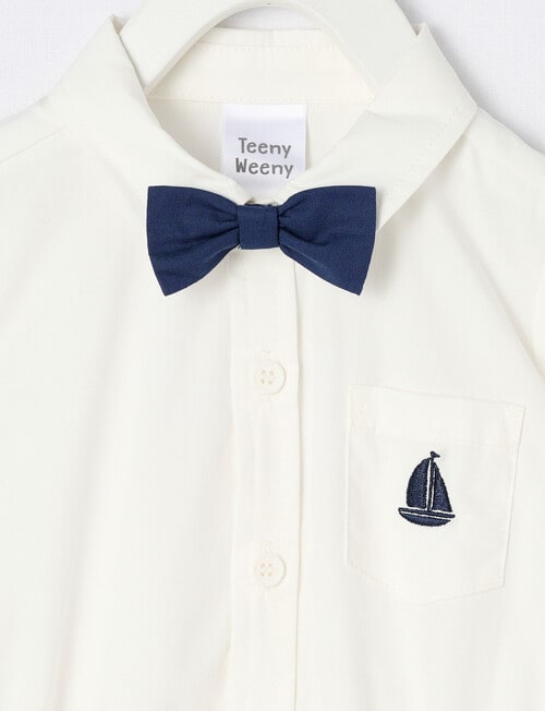 Teeny Weeny All Dressed Up Bodysuit Shirt, White product photo View 02 L