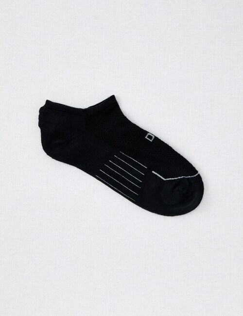 DS Socks Mesh Top Coolmax Liner Sock, Black, 5-9 product photo