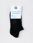 DS Socks Mesh Top Coolmax Liner Sock, Black, 5-9 product photo View 02 S