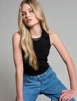 Mineral Hazel Rib Tank, Black product photo View 06 S