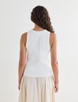 Mineral Hazel Rib Tank, White product photo View 02 S