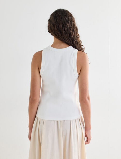 Mineral Hazel Rib Tank, White product photo View 02 L