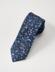 Laidlaw + Leeds Floral Tie, 7cm, Sage & Navy product photo