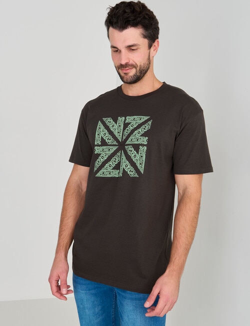 Mr Vintage NZZN Whakairo Mono Tee, Iron product photo