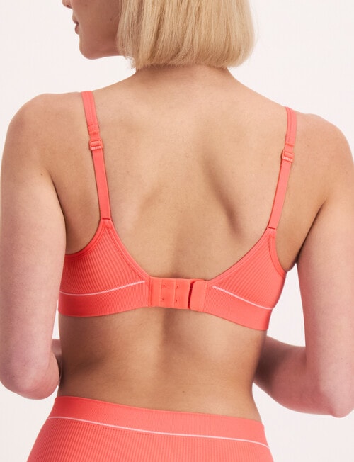 Bonds Retro Rib Wirefree Bra, Candied Grapefruit, 8-22 product photo View 02 L