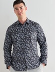 L+L Indya Floral Printed Shirt, Navy product photo