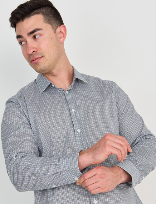 L+L Stretch Kyla Shirt, Ditsy White product photo View 04 L