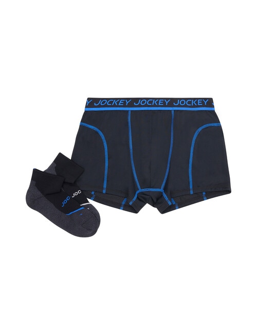 Jockey Performance Trunk & Sock Gift Box, Black & Blue product photo