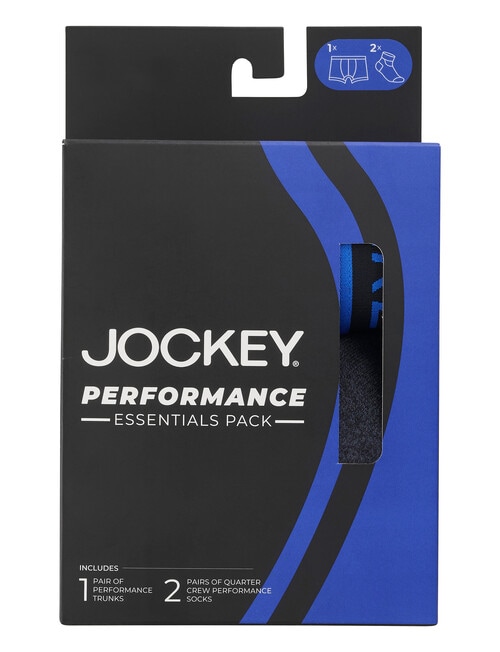 Jockey Performance Trunk & Sock Gift Box, Black & Blue product photo View 05 L