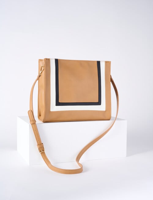 Boston + Bailey Contrast Edge Shopper Bag, Light Tan product photo