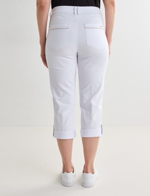 Line 7 Bermuda Capri Pant, White product photo View 02 L