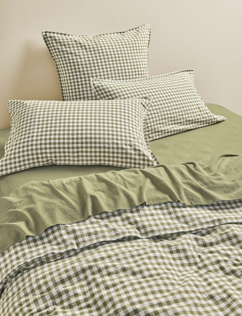 Haven Stone Wash Gingham Euro Pillowcase product photo