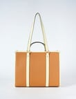 Boston + Bailey Contrast Trim Tote Bag, Tan & Cream product photo View 02 S