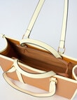 Boston + Bailey Contrast Trim Tote Bag, Tan & Cream product photo View 06 S