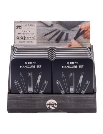 Maverick Manicure Set, 5-Piece, Black (12 Dip) product photo