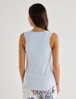 Whistle Sleep Shelf Bra Tank Top, Pale Blue product photo View 02 S
