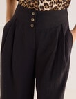 Whistle Basque Waist Wide Leg Crop Pants, Black product photo View 04 S