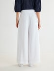 Whistle Basque Waist Wide Leg Crop Pant, Ivory product photo View 03 S
