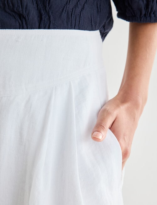 Whistle Basque Waist Wide Leg Crop Pant, Ivory product photo View 04 L