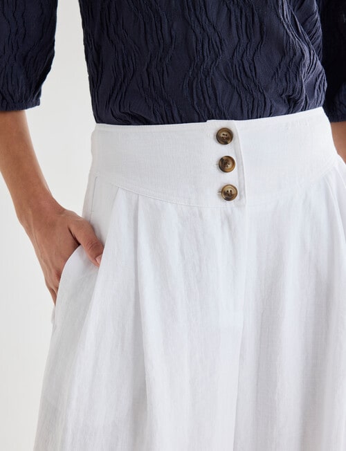 Whistle Basque Waist Wide Leg Crop Pant, Ivory product photo View 05 L