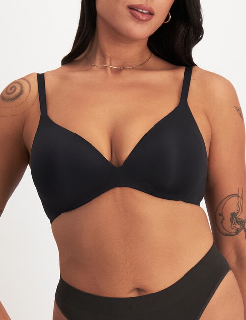 Bonds Bases Wirefree Lift Bra, Black, A-D product photo