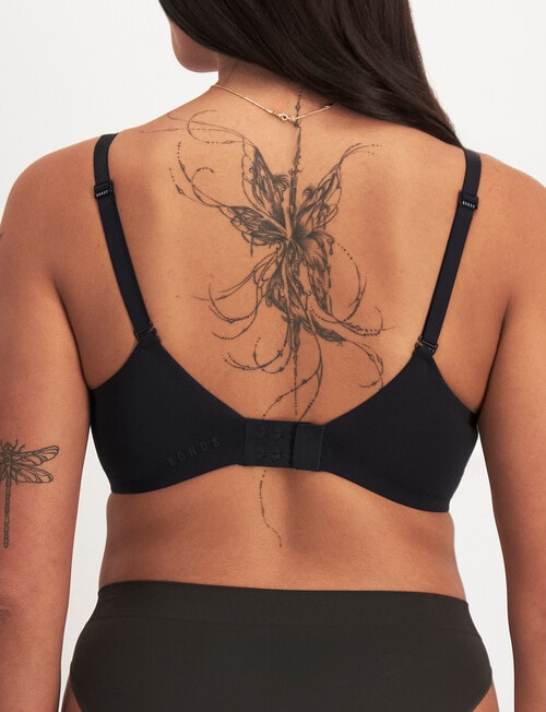Bonds Bases Wirefree Lift Bra, Black, A-D product photo View 03 L