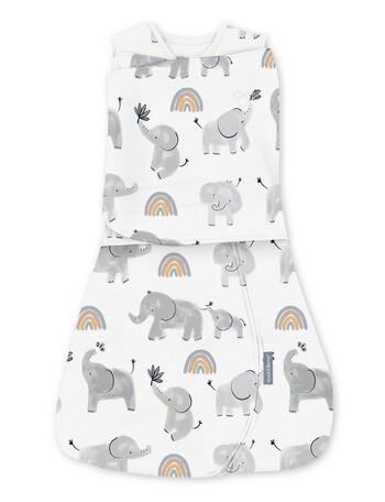 Swaddle Me Arm Free Convertible Swaddle, Happy Elephant, 3-6m product photo