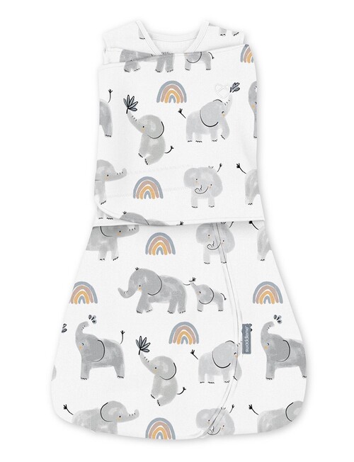 Swaddle Me Arm Free Convertible Swaddle, Happy Elephant, 3-6m product photo