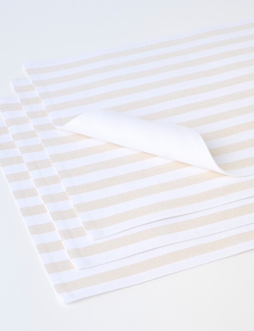 Amy Piper Halcyon Placemat, Set of 4, Bone & Gold product photo View 02 L