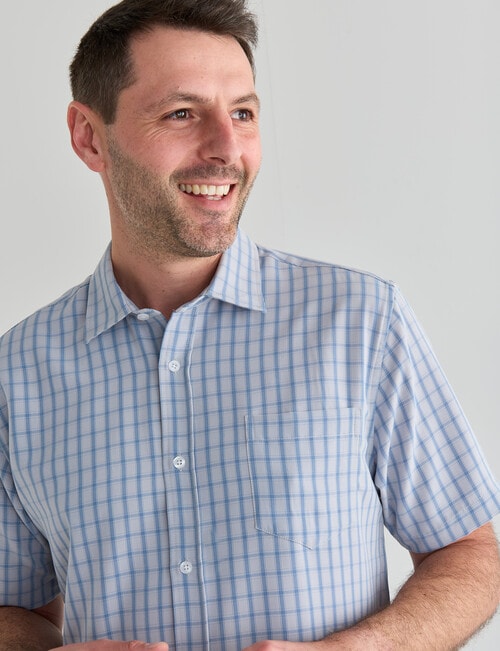 Chisel Soft Touch Check Short Sleeve Shirt, Taupe product photo