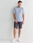 Chisel Soft Touch Check Short Sleeve Shirt, Taupe product photo View 03 S