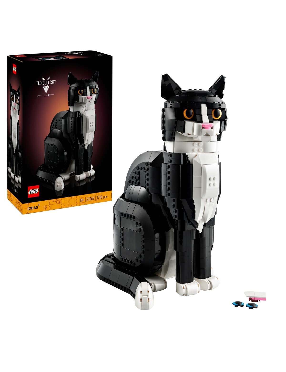 LEGO Ideas Tuxedo Cat, 21349 Lego Construction