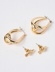 Whistle Accessories Knot Earring Set, Gold Tone product photo View 02 S