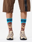 Licensed Happy Socks Star Wars Chewbacca Socks, Brown & Light Blue product photo View 02 S