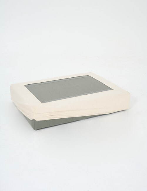 Marcello&Co Aspen Maxi Cover Fabric Modular Ottoman, Natural product photo View 02 L