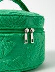 Zest Resort Palm Print Towelling Vanity Case, Green product photo View 03 S