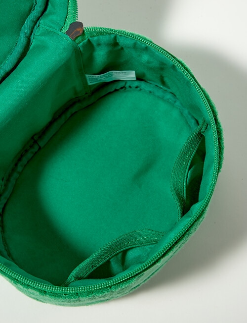 Zest Resort Palm Print Towelling Vanity Case, Green product photo View 04 L