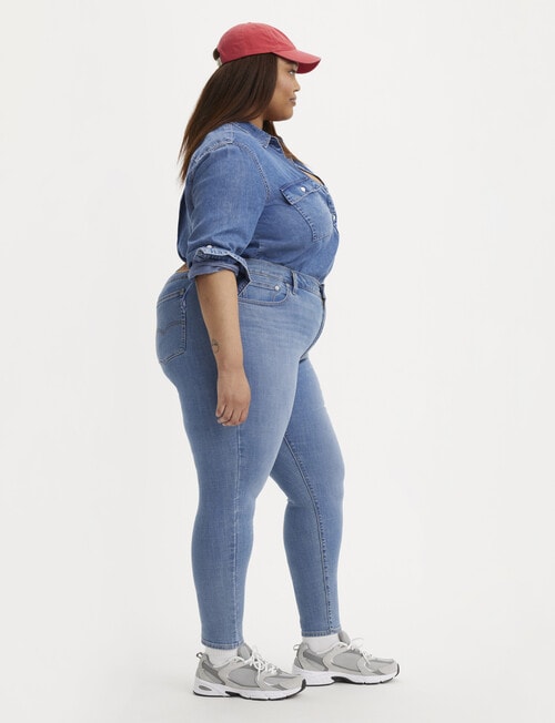 Levis Plus Hi-Rise Skinny Jeans, Lapis Air product photo View 03 L