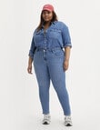 Levis Plus Hi-Rise Skinny Jeans, Lapis Air product photo