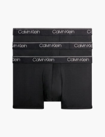 Calvin Klein Micro Stretch Low Rise Trunk, 3-Pack, Black product photo