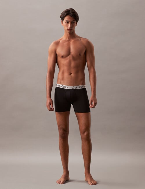 Calvin Klein Engineered Chromatic Micro Boxer Brief, 3-Pack, Black product photo View 03 L