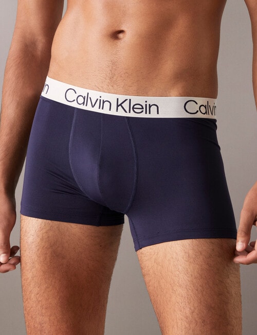 Calvin Klein Engineered Chromatic Micro Trunk, 3-Pack, Black, Peacoat, Turbulence product photo View 05 L