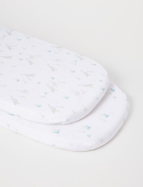 Teeny Weeny Geese Bedside Sleeper Fitted Sheets, 2-Pack product photo