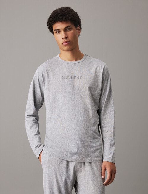 Calvin Klein Modern Cotton Long Sleeve Top, Grey Heather product photo