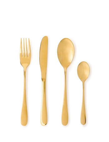 Stevens Aurelia Cutlery Set, 16-Piece, Gold Tone product photo