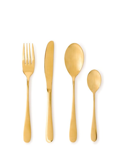 Stevens Aurelia Cutlery Set, 16-Piece, Gold Tone product photo